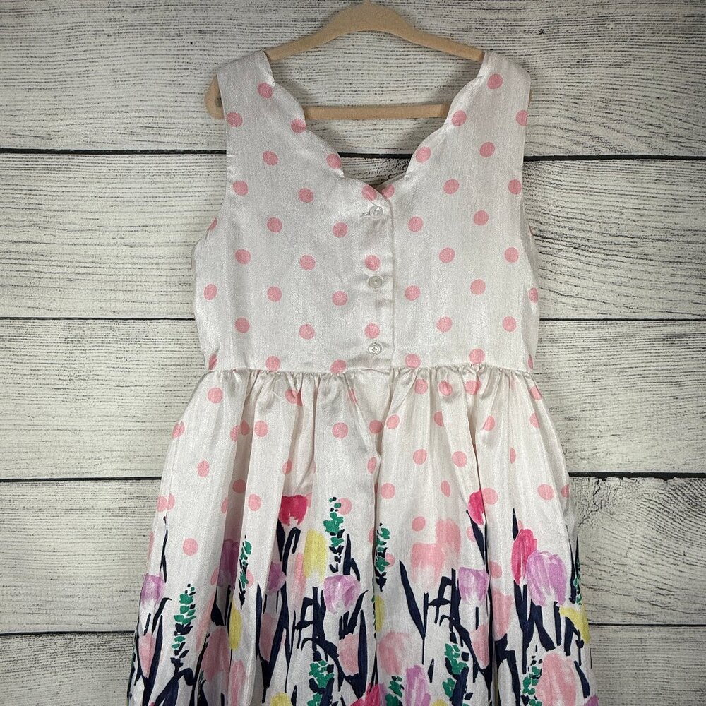 Gymboree Tulip Polka Dots Easter Spring Sleeveless Dress Size 7 - Picture 6 of 10